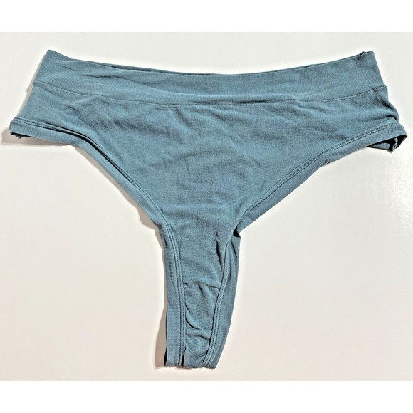 SKIMS Fits Everybody Thong Panty Panties Women's 4X Arctic Blue Green Sexy NEW - Picture 2 of 10